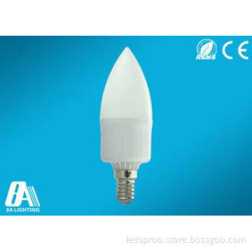 Indoor E14 LED Candle Bulbs 3 watt , Warm White LED Light B